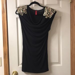 2 for $20//Sequin and beaded shoulder top